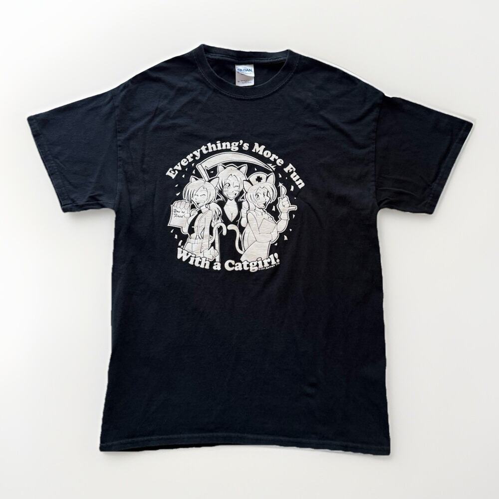 Aardvark Tees 2009 Everything’s More Fun With a Catgirl T-Shirt Size Medium